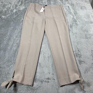 Banana Republic Pants Womens 6 Beige Avery Ankle Trousers Bows Preppy Office NEW